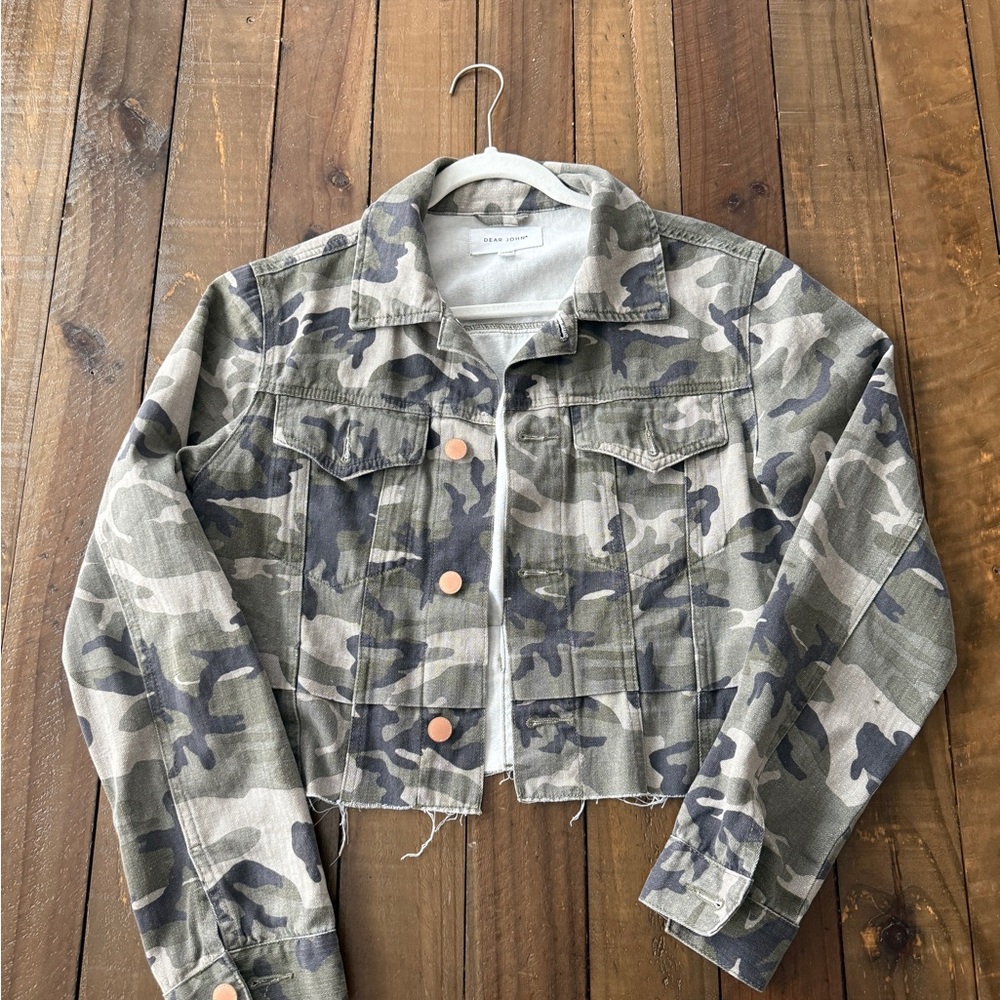 Anthropologie Camouflage Jean Jacket